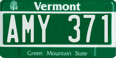VT license plate AMY371