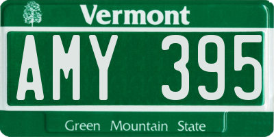 VT license plate AMY395