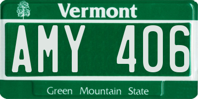 VT license plate AMY406