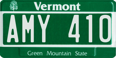 VT license plate AMY410