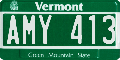 VT license plate AMY413