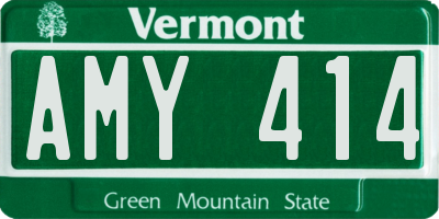 VT license plate AMY414