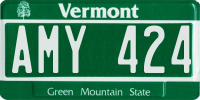 VT license plate AMY424