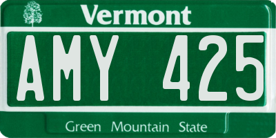 VT license plate AMY425