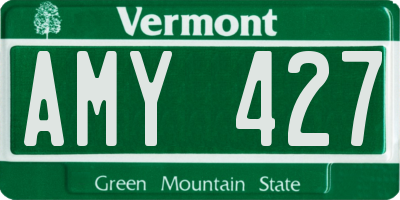 VT license plate AMY427