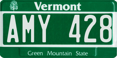 VT license plate AMY428