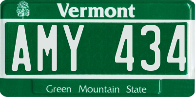 VT license plate AMY434