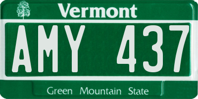 VT license plate AMY437