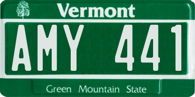 VT license plate AMY441