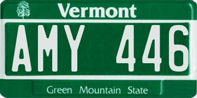 VT license plate AMY446