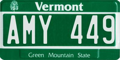 VT license plate AMY449
