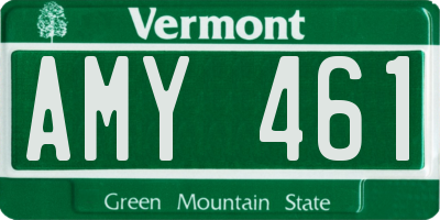 VT license plate AMY461