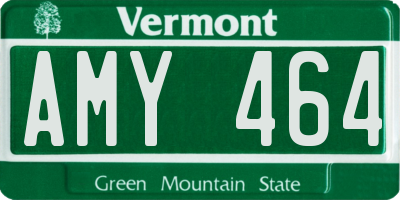 VT license plate AMY464