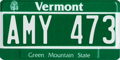VT license plate AMY473