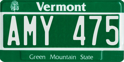 VT license plate AMY475