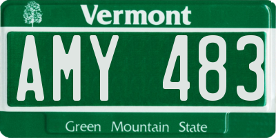 VT license plate AMY483