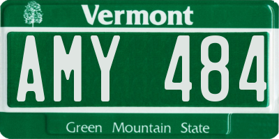 VT license plate AMY484