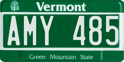 VT license plate AMY485