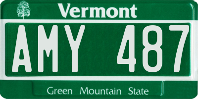 VT license plate AMY487
