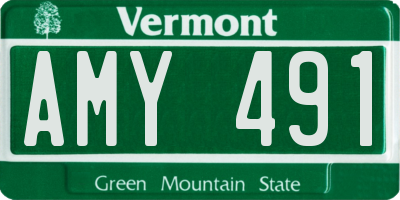 VT license plate AMY491