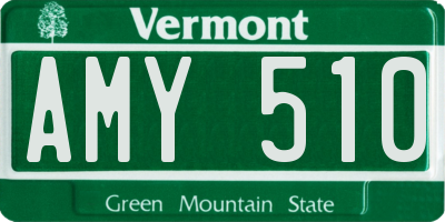 VT license plate AMY510