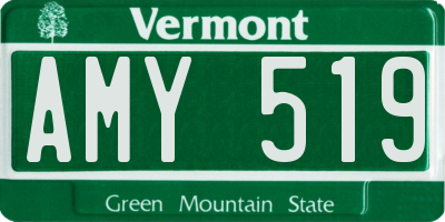 VT license plate AMY519