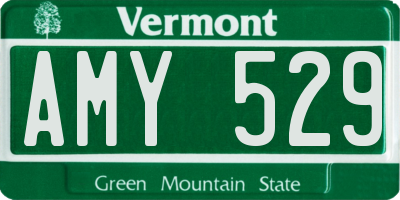 VT license plate AMY529