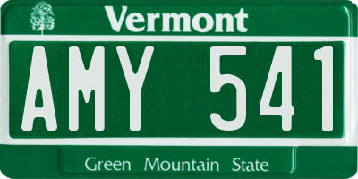 VT license plate AMY541
