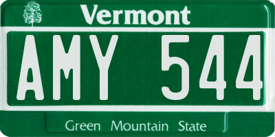 VT license plate AMY544