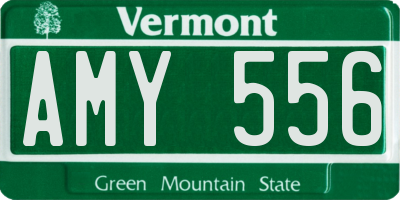 VT license plate AMY556