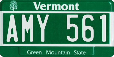 VT license plate AMY561