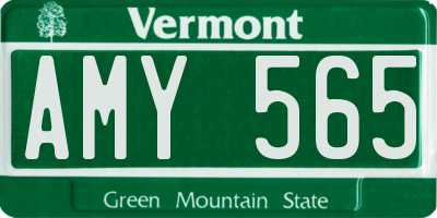 VT license plate AMY565