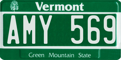 VT license plate AMY569