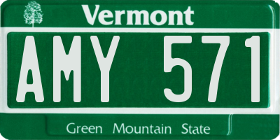 VT license plate AMY571
