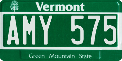 VT license plate AMY575