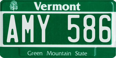 VT license plate AMY586
