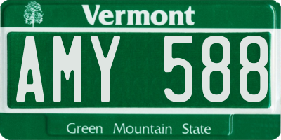 VT license plate AMY588