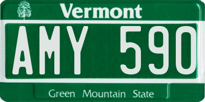 VT license plate AMY590