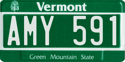 VT license plate AMY591