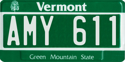 VT license plate AMY611