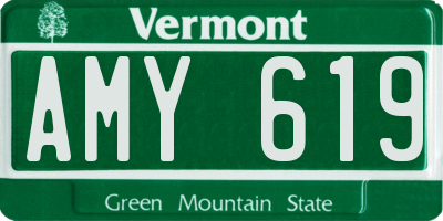 VT license plate AMY619