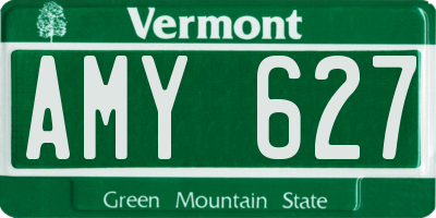 VT license plate AMY627