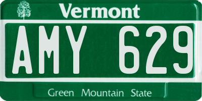 VT license plate AMY629