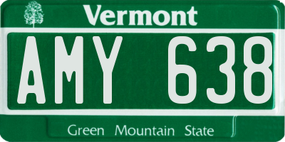 VT license plate AMY638