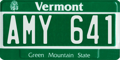 VT license plate AMY641