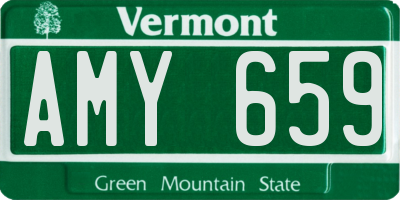 VT license plate AMY659