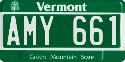 VT license plate AMY661