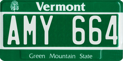 VT license plate AMY664