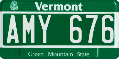 VT license plate AMY676
