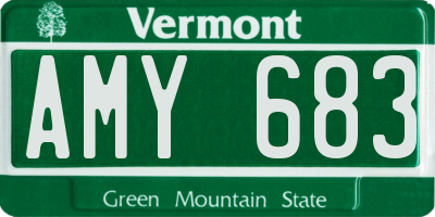 VT license plate AMY683